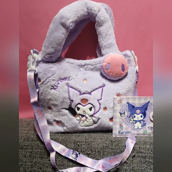 Hello kitty- Kuromi Plush Purse and Wallet Set - Picture 2 of 10